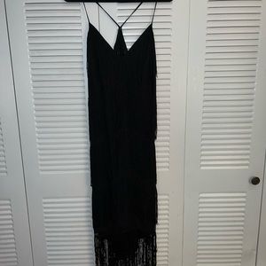 Asos midi fringe dress